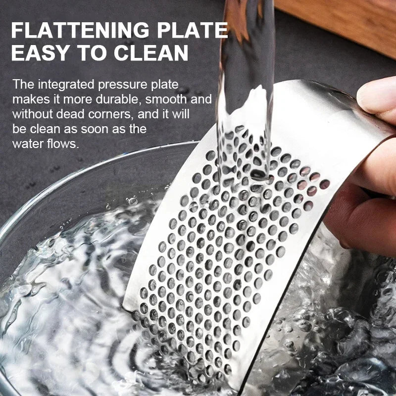 Stainless Steel Garlic Press Crusher Manual Garlic Mincer Chopping Garlic Tool Fruit Vegetable Tools Kitchen Gadget Accessories