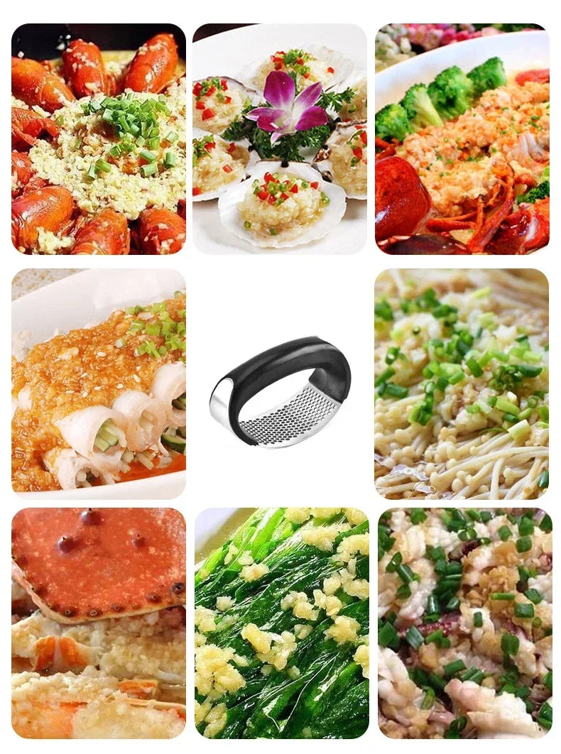 Stainless Steel Garlic Press Crusher Manual Garlic Mincer Chopping Garlic Tool Fruit Vegetable Tools Kitchen Gadget Accessories