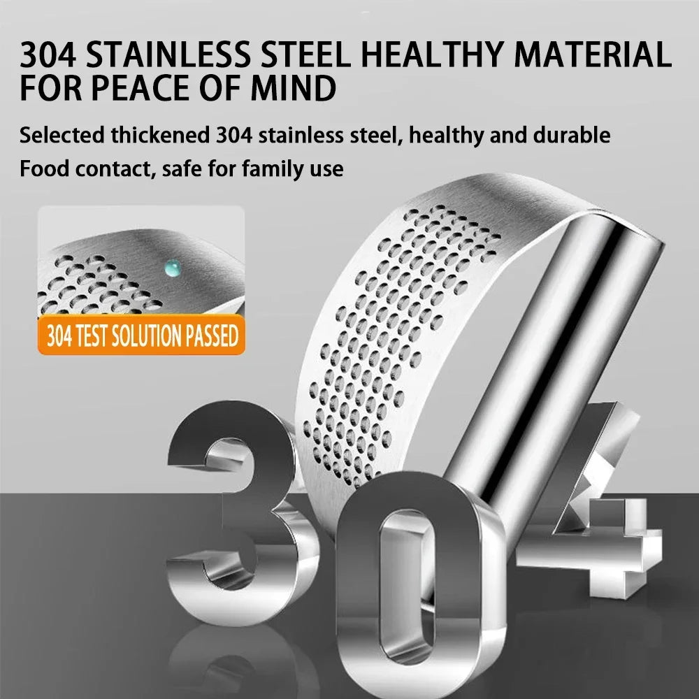 Stainless Steel Garlic Press Crusher Manual Garlic Mincer Chopping Garlic Tool Fruit Vegetable Tools Kitchen Gadget Accessories