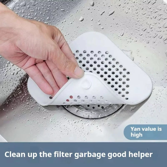Sewer with Suction Cup, Floor Drain Mat, Kitchen, Bathroom, Anti Clogging Hair Filter